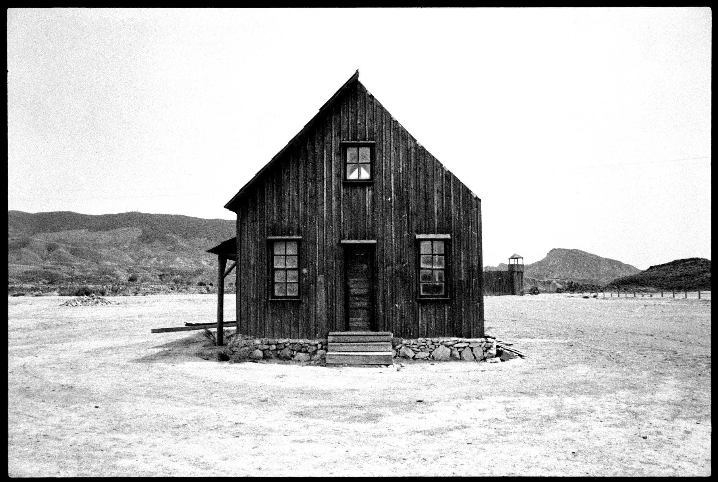 Abandoned western buildings film photography - Desert architecture analog photography Spain