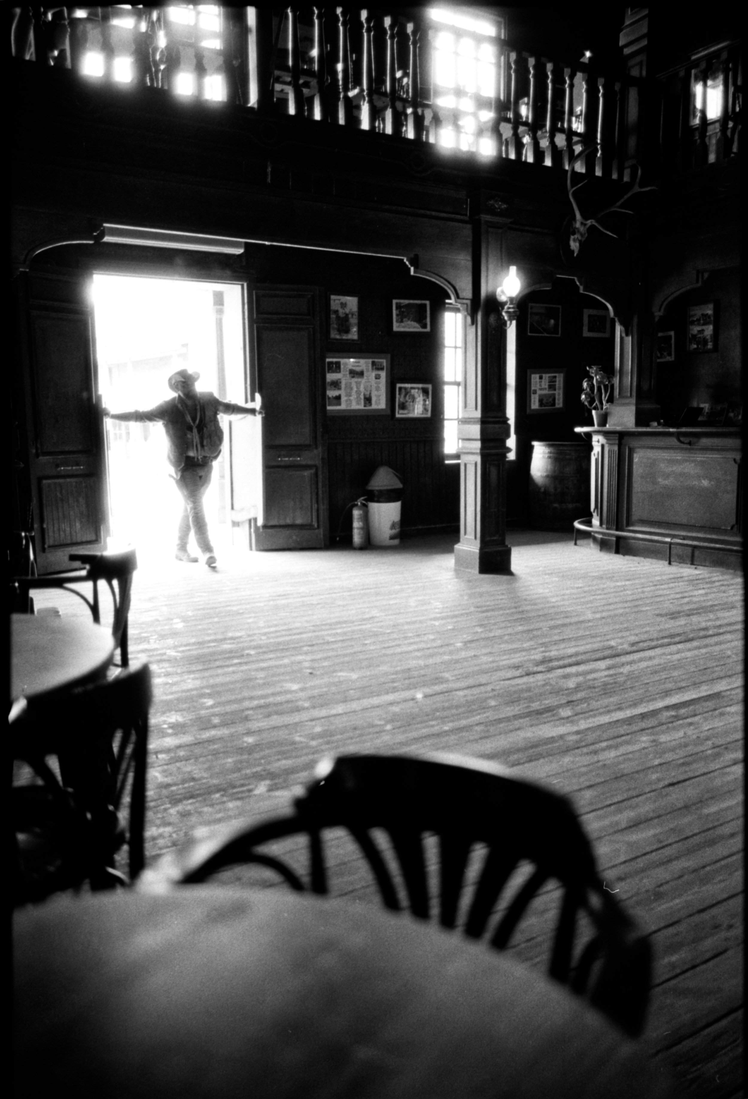 Revenge of the Solitaire film photography - Western saloon scene analog photography